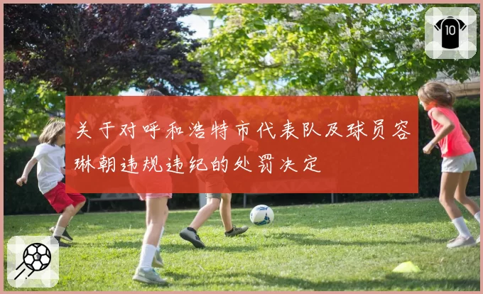 关于对呼和浩特市代表队及球员容琳朝违规违纪的处罚决定